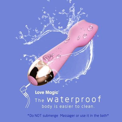 ROHS Wireless Rechargeable Magic Wand Massager Vibrator For Gilrs